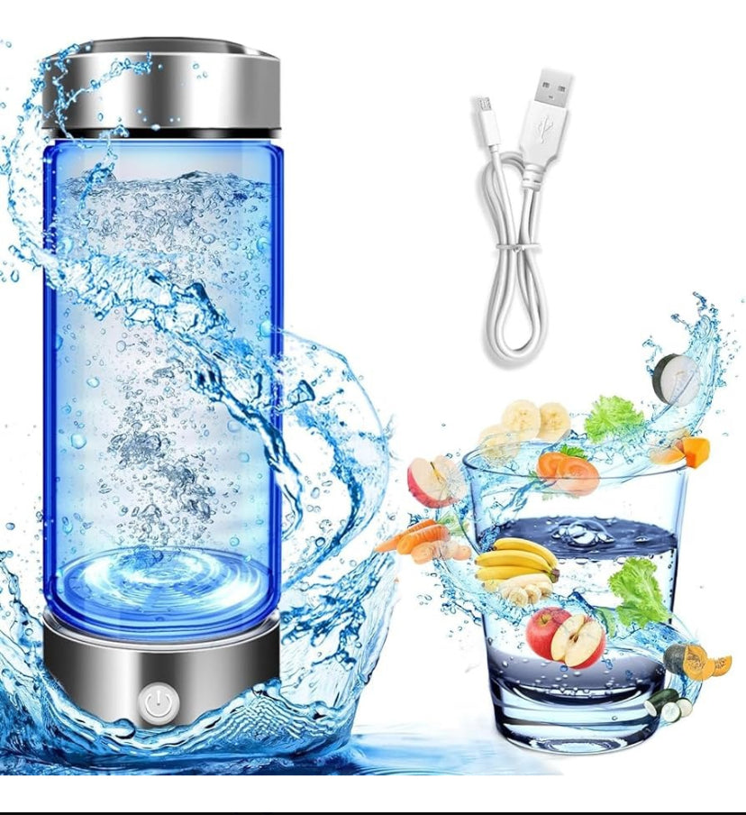 Portable 14oz-420ml Hydrogen Water Bottle – USB Rechargeable, 420ml Generator